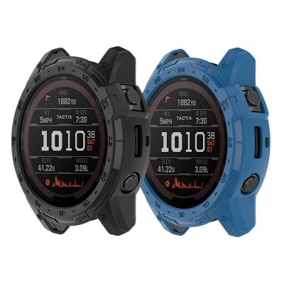 Case Compatible for Garmin Enduro 2/Tactix 7 Case Cover, TPU Bumper Shell Coverage Protector Anti-Scratch Frame for Garmin Enduro 2/Tactix 7 Smartwatch Accessories (Blue/Black)