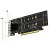 GLOTRENDS PA41 Quad M.2 NVMe to PCIe 4.0 X16 Adapter Without PCIe Bifurcation, Setup Soft M.2 NVMe RAID via OS Tool (Support 22110/2280 Size), (PCIe Bifurcation Motherboard is Required) view 1