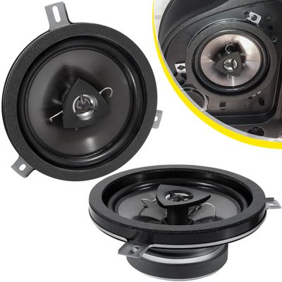 2 Pack Speaker Upgrade For 2007-2018 Jeep Wrangler JK JKU & Grand Cherokee, Commander, Liberty, Dodge Challenger, Durango, Dakota, Nitro, Chrysler 6.5 Inch 2-Way Car Audio Speaker Replace OEM 77KICK10