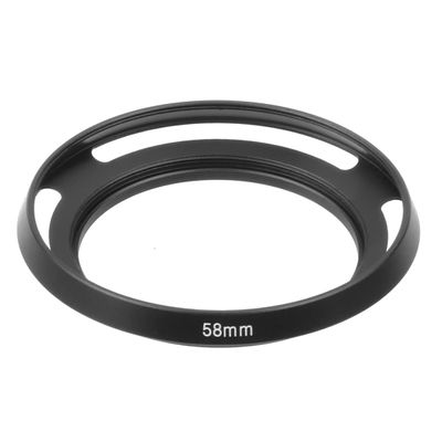 FEICHAO Wide Angle Camera Head Hood Non Hidden Angle Screw Hole Compatible with CaNon Nikon SONY Camera Head (58mm)