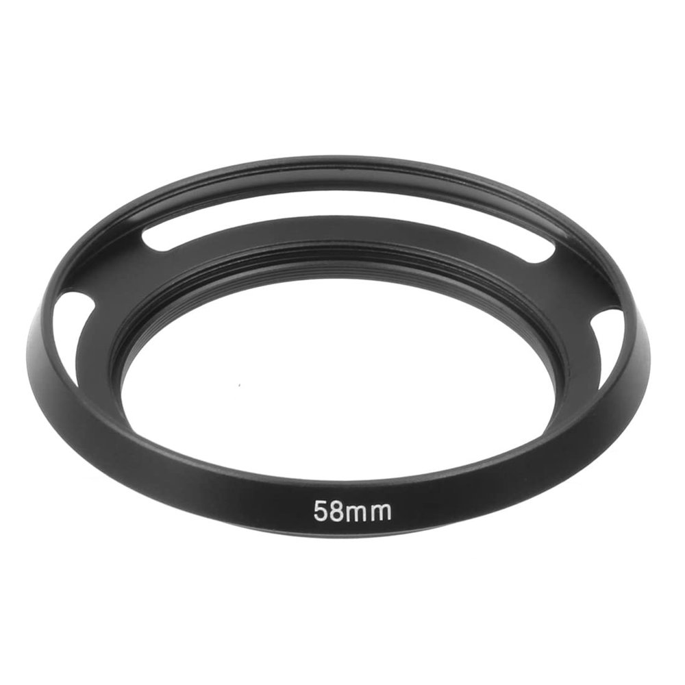 FEICHAO Wide Angle Camera Head Hood Non Hidden Angle Screw Hole Compatible with CaNon Nikon SONY Camera Head (58mm)