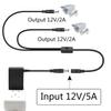 DC Power 1 Female to 2 Male Splitter Cable,0.45m/18in DC 5.5mm x 2.1mm Y Splitter Adapter Wire,for CCTV Security Surveillance,LED Lights Light etc DC 5521 Equipment(2Pcs) view 3