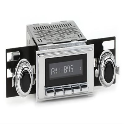 RetroSound RetroRadio AM FM Stereo 53P-73P Chrome Compatible with 1969 Chevrolet Camaro
