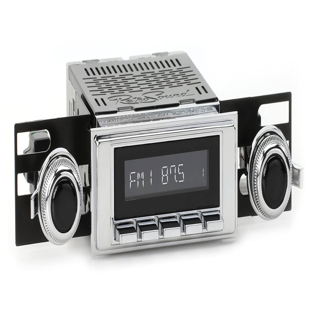 RetroSound RetroRadio AM FM Stereo 53P-73P Chrome Compatible with 1969 Chevrolet Camaro