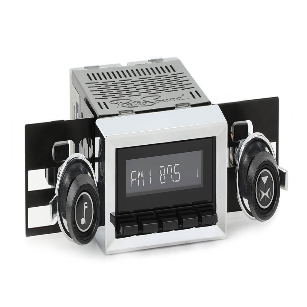 RetroSound RetroRadio AM FM Stereo 37-73 Black Compatible with 1970-77 Chevrolet Camaro