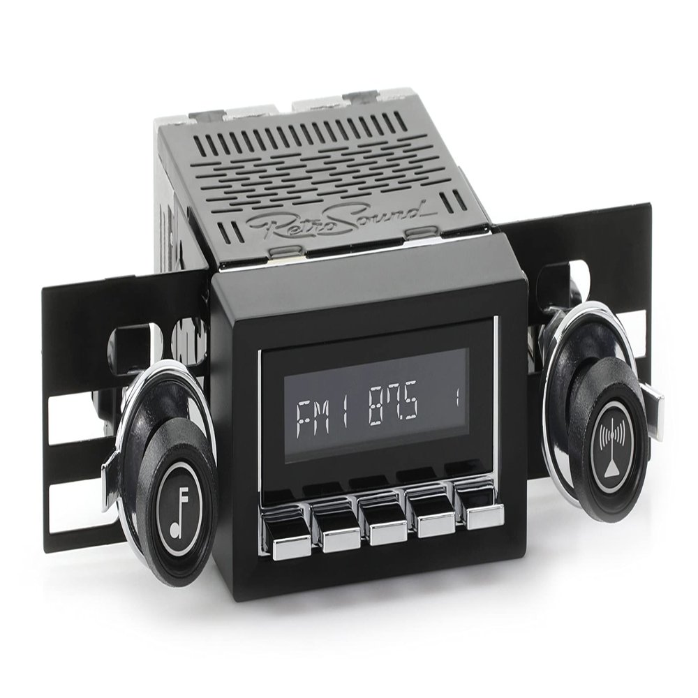 RetroSound RetroRadio AM FM Stereo 37-73 Chrome Compatible with 1977-82 Chevrolet Corvette