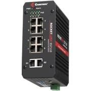 32049-4, Unmanaged POE Switch, 8+2 Port, (8) 10/100BTX POE Injector Ports, (2) 10/100/1000BTX uplink Ports, 12/24VDC Voltage Boost