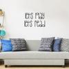 Vinyl Wall Art Decal - Let's Play Let's Read - 17" x 25" - Modern Fun Lovely Inspirational Sticker for Kids Room Toddlers Nursery Playroom Kindergarten Classroom Daycare Playground Decor (Black) view 1