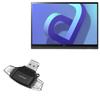 BoxWave Smart Gadget Compatible with LG Gram 14 2-in-1 (14T90Q) - AllReader SD Card Reader, microSD Card Reader SD Compact USB - Jet Black view 1