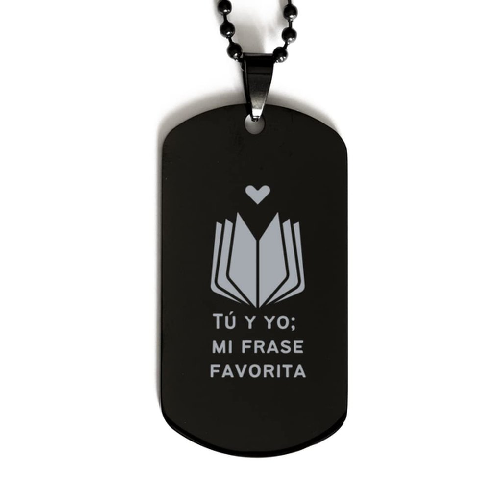 Tu y yo mi Frase favorita, pulseras para Hombres o Mujeres - placa de identificaci