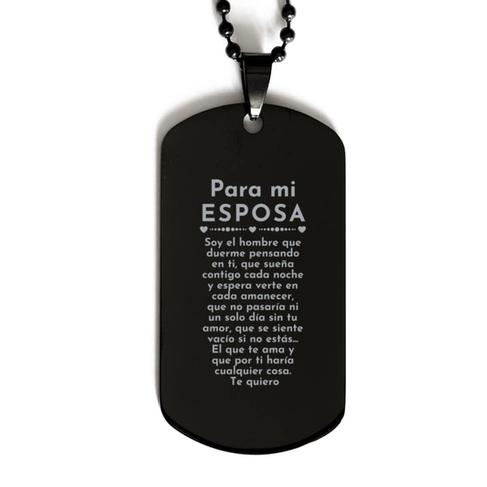 para mi esposa, Soy el Hombre que duerme pensando en ti - placa de identificaci