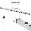 16 Outlet Plugs Heavy Duty Metal Power Strip, Aluminum Workshop Socket with 10 FT Long Cord and Power Switch. 15A, 125V, 1875W Silver view 2