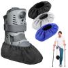 Mepase 12 Pieces Fracture Walking Boot Cover, Reusable Waterproof Non-Skid Foot Brace Cover for Walking Boot Cast Rain, Black Gray Blue(12.6 x 4.72 Inches) view 1