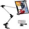 Car or Truck Seat Rail Tablet Holder Camera Clamp, Heavy Duty Adjustable Tablet Floor Seat Bolt Car Mount with 1/4'' Screw Adapter for iPad Pro 12.9/Air, Galaxy Tabs, Surface, 9.5-14.5" Tablets/Gopro view 1