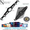 Car or Truck Seat Rail Tablet Holder Camera Clamp, Heavy Duty Adjustable Tablet Floor Seat Bolt Car Mount with 1/4'' Screw Adapter for iPad Pro 12.9/Air, Galaxy Tabs, Surface, 9.5-14.5" Tablets/Gopro view 2