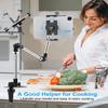 Aluminum Tablet Holder for Desk Clamp 360 iPad Mount, 35" Adjustable Arm Tablet Stand for Bed, Webcam Camera Clip for iPad Pro Air Mini, Galaxy Tab, Z Fold, Fire, Switch, iPhone, Gopro, 4-13" Devices view 2