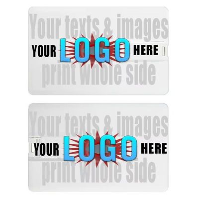 Custom Logo USB Flash Drive in Credit Card Shape, Personalised Memory Stick in Bulk for Promotion(50pcs, 512MB)