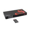 SIIG 4-Port 4K HDMI KVM Switch Multiviewer - 4 in 2 out, 4K@60Hz, Quad Viewer, USB Keyboard/Mouse, 2x USB-A 3.2 Gen 1, 2x USB 1.1, Mic in, Stereo Out, RS-232, Hotkeys, IR remote control, TAA Compliant view 1