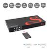 SIIG 4-Port 4K HDMI KVM Switch Multiviewer - 4 in 2 out, 4K@60Hz, Quad Viewer, USB Keyboard/Mouse, 2x USB-A 3.2 Gen 1, 2x USB 1.1, Mic in, Stereo Out, RS-232, Hotkeys, IR remote control, TAA Compliant view 2
