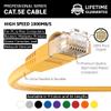 InstallerParts (20 Pack Ethernet Cable CAT5E Cable UTP Booted 15 FT - Yellow - Professional Series - 1Gigabit/Sec Network/Internet Cable, 350MHZ view 2