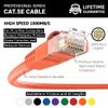 InstallerParts (20 Pack Ethernet Cable CAT5E Cable UTP Booted 1 FT - Orange - Professional Series - 1Gigabit/Sec Network/Internet Cable, 350MHZ view 2