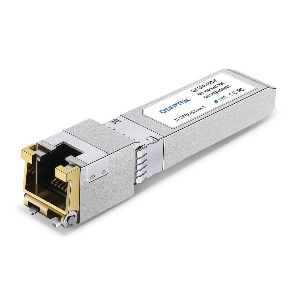 10Gb SFP+ RJ45 Transceiver, 10GBASE-T SFP to Ethernet Module, 10 gigabit SFP Copper RJ-45 30m, 10g Networking Optical Fiber mini gbic Generic Compatible for 200 Vendors
