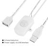 2A Mini PIR Infrared Motion Sensor DC 5-24V, Motion Activated LED Strip Lighting Detector with USB Interface for Automatic Lighting, White view 3
