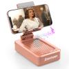 JTEMAN Cell Phone Stand with Bluetooth Speaker,Brithday Gifts for Men Women,Phone Speaker Amplifier,Kitchen Gadgets for Men,Phone Holder for Desk - Rose Gold view 1