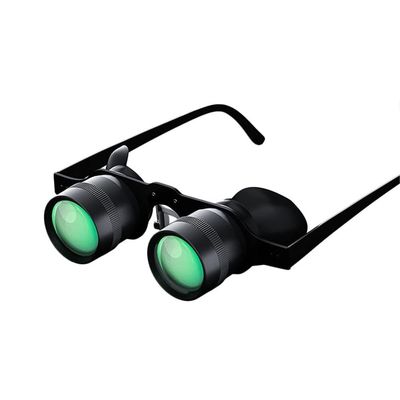 Hands-Free Binocular Glasses Hand-Free Telescope Professional 10X Fishing Binoculars for Fishing Bird Watching, Sports, Concerts, Theater, TV, Sight Seeing, Opera Glasses(Green Film Optics)