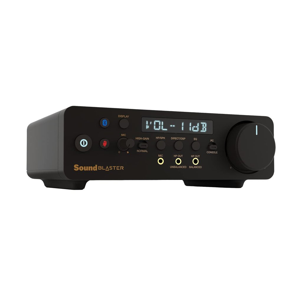 Creative Sound Blaster X5 Hi-res 32bit/384kHz External USB DAC with Fully Balanced Xamp Headphone Bi-amp, Bluetooth Receiver, RCA in/-Out, TOSLINK Optical in/-Out, Mic-in, Headset-in for Audiophiles