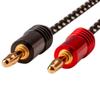TUDIN 3FT Premium Banana Male to Male Speaker Wire Cable Braided 14AWG Gold Plated view 1