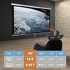 SUPER DEAL 80'' 16:9 HD Projection Screen Foldable Anti-Crease Portable Projector Movie Screen Manual Pull Down for Home Theater Presentation Education Outdoor Indoor Public Display view 2