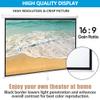 SUPER DEAL 80'' 16:9 HD Projection Screen Foldable Anti-Crease Portable Projector Movie Screen Manual Pull Down for Home Theater Presentation Education Outdoor Indoor Public Display view 4