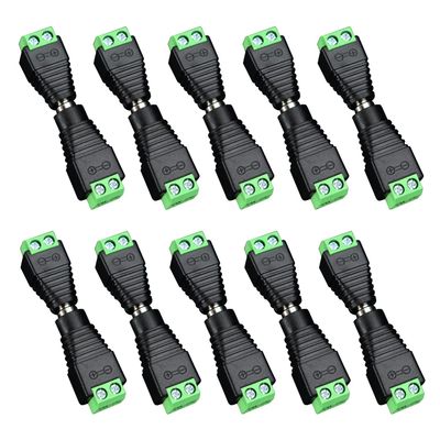 ANLINK 10 Pairs (10 x Male + 10 x Female) 12V 5.5mm x 2.1mm DC Power Jack Plug Adapter Connector for LED Strip, CCTV Security Camera, and More