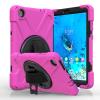 Case for Lenovo Tab M8 8" (3rd Gen) TB-8506F TB-8506X 2021, Military Grade 15ft Drop Tested Shockproof Protective Silicone Cover with 360 Rotating Stand and Hand Strap (Rose Red) view 1