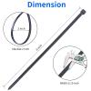 Mvyc Zip Ties, Heavy Duty Cable and Wire Ties with 50 Ibs Tensile Strength and UV Resistance, for Home, Office, Garden, Workshop, Black (8 Inch, 1000 Pack) view 2