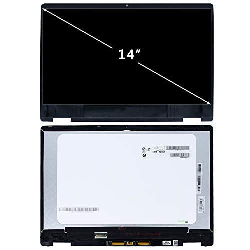 FirstLCD Replacement L51119-001 for HP Envy X360 14-DH2041WM 14-DH2075CL 14-DH2077NR 14-DH2085CL 14-DH2097NR LCD Touch Screen Display Assembly 14"(w/Bezel + Support Stylus)