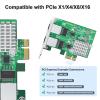100M/1000M/2.5G NIC Network Card, Dual RJ-45 Port, with Realtek RTL8125BG Controller, Support Windows/Windows Server/Linux/Ubuntu/Centos/Vmware view 2