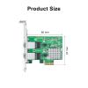 100M/1000M/2.5G NIC Network Card, Dual RJ-45 Port, with Realtek RTL8125BG Controller, Support Windows/Windows Server/Linux/Ubuntu/Centos/Vmware view 3