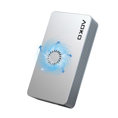 AOKO 40Gbps M.2 NVMe SSD Enclosure with Fan for M.2 PCIe NVMe 2280 M-Key(B+M Key) SSD Case, Compatible with Thunderbolt 3/4 USB4.0/3.2/3.1/3.0 Type-C-iC40SLF