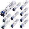 10 Pack 1.25G SFP LC Module 1000Base-LX (SMF,1310nm,20km,DDM) Single-Mode Transceiver for Cisco GLC-LH-SMD,Ubiquiti UniFi,Meraki MA-SFP-1GB-LX10,Fortinet,Mikrotik,TP-Link,Netgear,TL-SM311LS,D-Link view 1