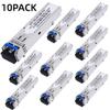 10 Pack 1.25G SFP LC Module 1000Base-LX (SMF,1310nm,20km,DDM) Single-Mode Transceiver for Cisco GLC-LH-SMD,Ubiquiti UniFi,Meraki MA-SFP-1GB-LX10,Fortinet,Mikrotik,TP-Link,Netgear,TL-SM311LS,D-Link view 2