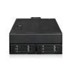 ICY DOCK ToughArmor MB105VP-B 2 x U.2 / U.3 NVMe PCIe 4.0 64Gbps SSD (up to 15 mm) to 1 x SlimSAS 8i (SFF-8654) Removable Frame Housing in 1 x 5.25 Inch Bay Black Complete Metal view 2
