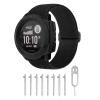 3 Packs Stretchy Nylon Bands Compatible with Garmin Instinct/Instinct 2 Solar/Instinct 3 45mm, 22mm Sport Breathable Wristband for Garmin Instinct Tactical/Solar/Tide/Esports (Black/Leopard/Arrow) view 3