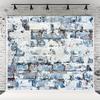 10x10ft Large Old Blue Brick Wall Background Broken Brick Wall Backdrops for Adult Props Portrait Studio view 1