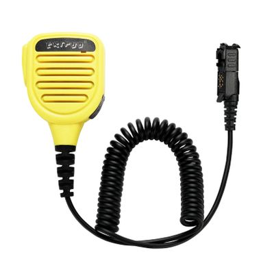 ERIPHA Shoulder Mic Speaker Compatible with Motorola XPR 3000 3000e 3300 3300e 3500 3500e Waterproof IP56 Two Way Radio Speaker Microphone with 3.5mm Jack (Yellow)