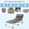 Lightweight Portable Folding Camping Cot Reclining Lounger Chair Single Person Lounger for Camping Office Lunch Break Outdoor (cotton pad) , Folding Bed , Folding Bed , Lightweight Portable Folding view 2