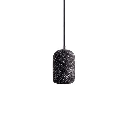ZWPAYF Long Barrel Concrete Hanging Light Retro Industrial Style Individual Cement Pendant Light Rust-Proof Metal Creative Single Head Black/White Chandelier Hotel Bar Loft Bedroom Bedside Lamp