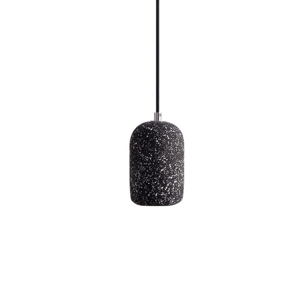 ZWPAYF Long Barrel Concrete Hanging Light Retro Industrial Style Individual Cement Pendant Light Rust-Proof Metal Creative Single Head Black/White Chandelier Hotel Bar Loft Bedroom Bedside Lamp