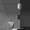ZWPAYF Long Barrel Concrete Hanging Light Retro Industrial Style Individual Cement Pendant Light Rust-Proof Metal Creative Single Head Black/White Chandelier Hotel Bar Loft Bedroom Bedside Lamp view 2